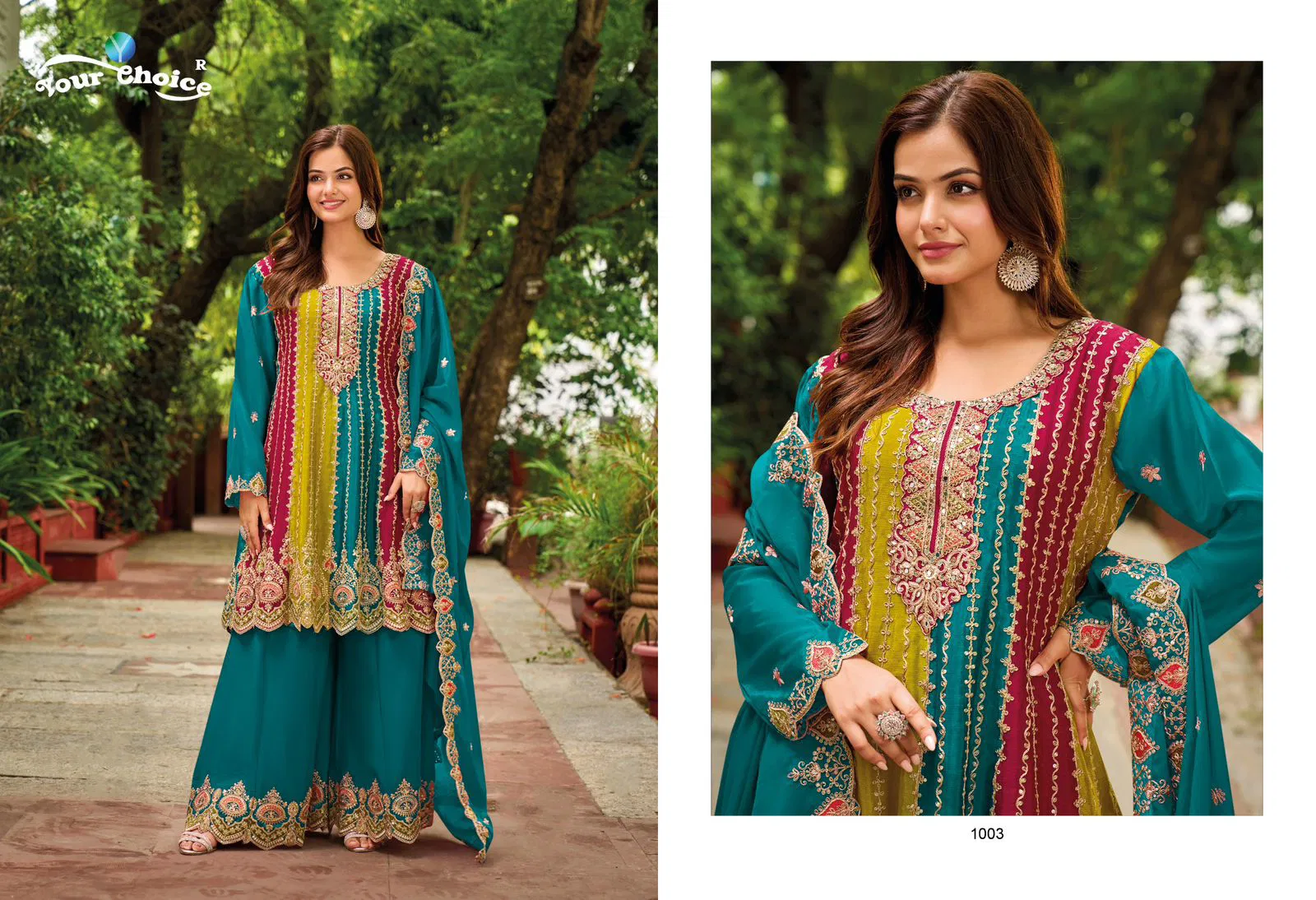 Orra Vol 4 By Your Choice Heavy Chinon Sharara Readymade Suits Wholesale Market In Surat
